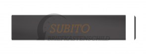 Klingelschild Sonnex 61 x 14 Alu schwarz poliert